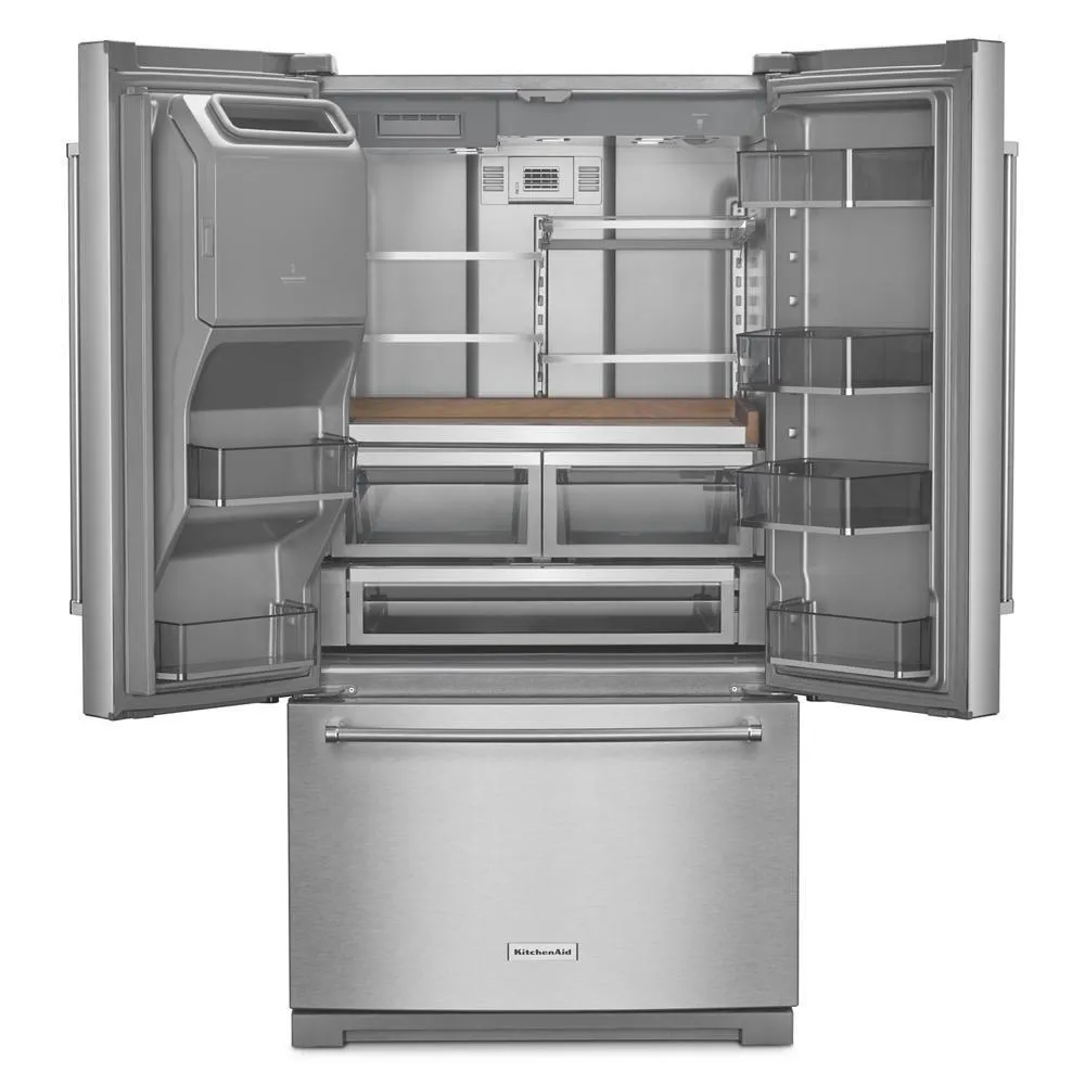Kitchenaid KRFF577KPS 26.8 Cu. Ft. Standard-Depth French Door Refrigerator With Exterior Ice And Water Dispenser