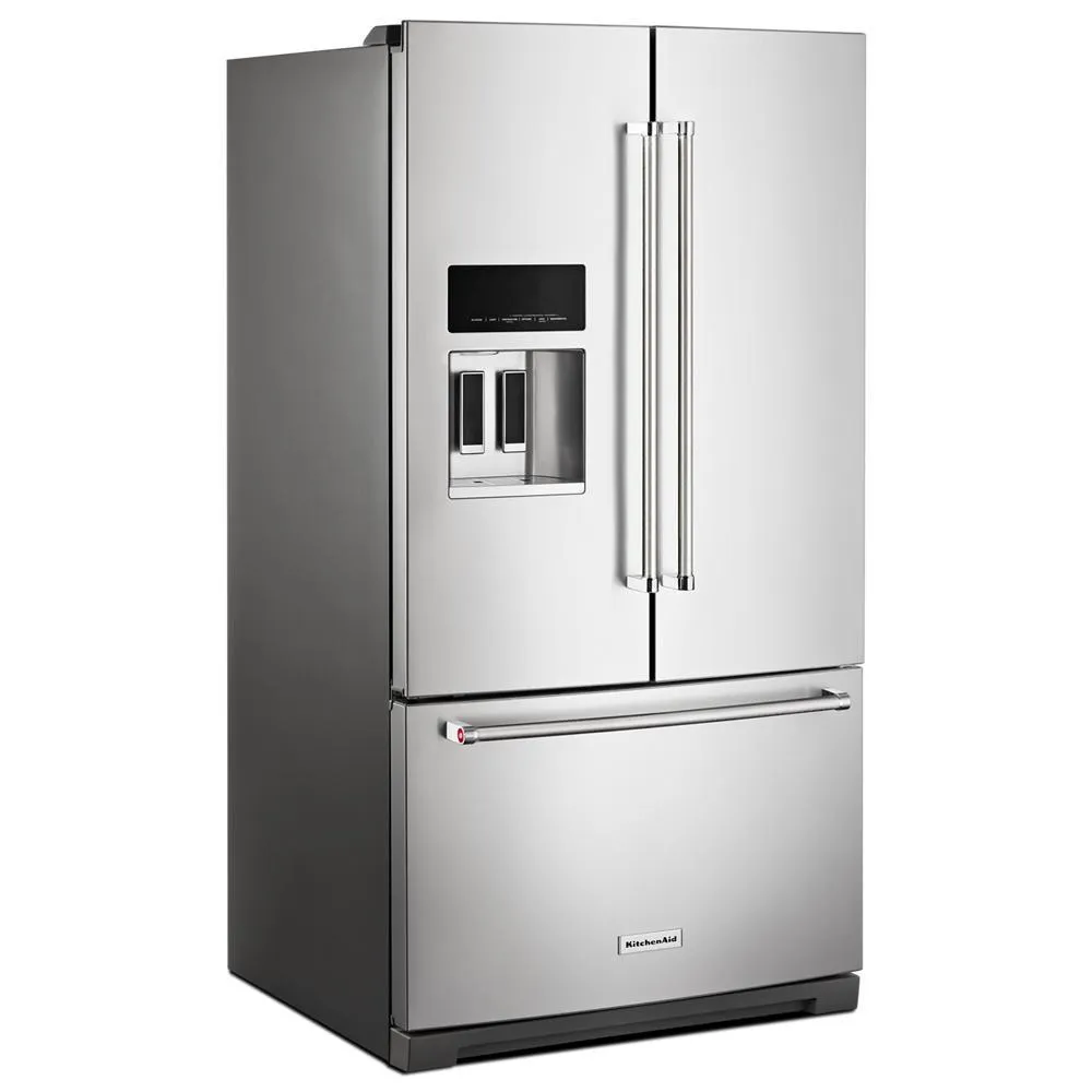 Kitchenaid KRFF577KPS 26.8 Cu. Ft. Standard-Depth French Door Refrigerator With Exterior Ice And Water Dispenser