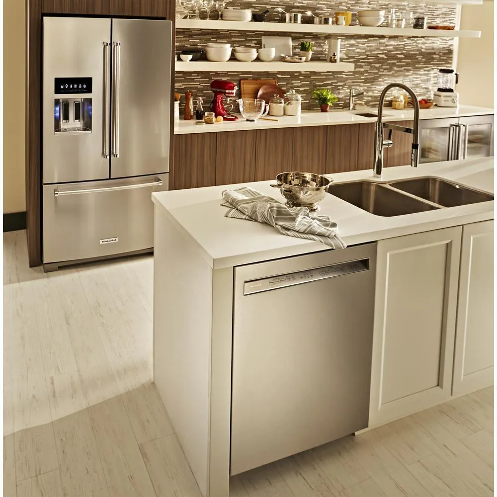 Kitchenaid KRFF577KPS 26.8 Cu. Ft. Standard-Depth French Door Refrigerator With Exterior Ice And Water Dispenser