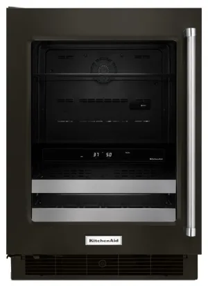 Kitchenaid KUBL304EBS 24" Stainless Steel Beverage Center With Satinglide Metal-Front Racks - Black Stainless Steel With Printshield&#8482; Finish