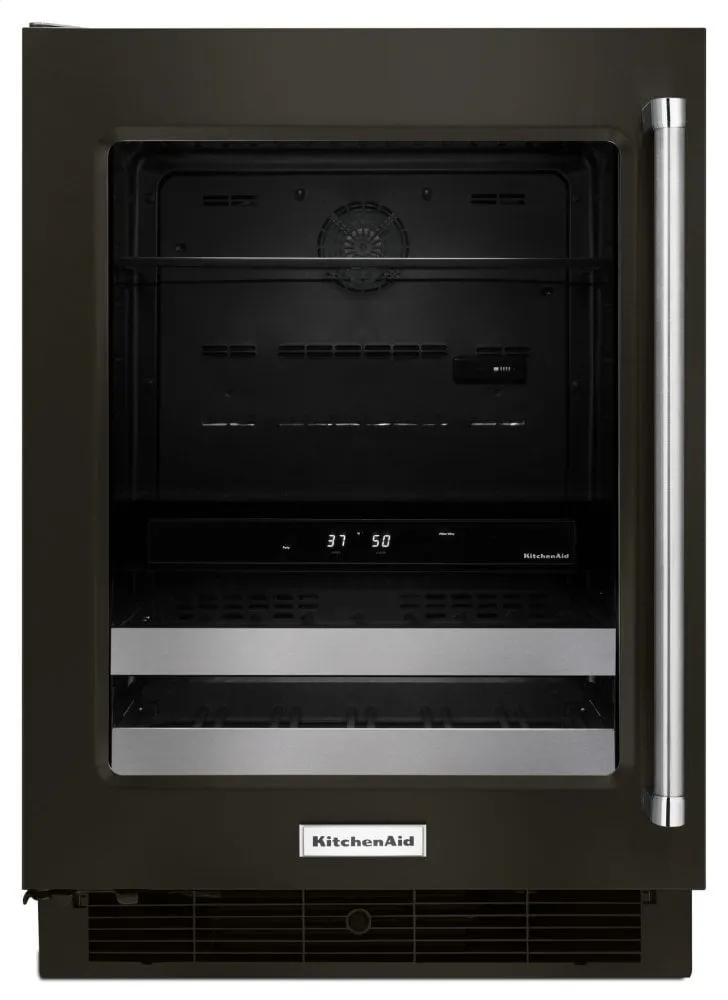 Kitchenaid KUBL304EBS 24" Stainless Steel Beverage Center With Satinglide Metal-Front Racks - Black Stainless Steel With Printshield&#8482; Finish