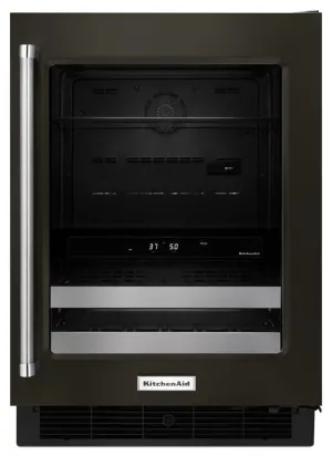 Kitchenaid KUBR304EBS 24" Stainless Steel Beverage Center With Satinglide Metal-Front Racks - Black Stainless Steel With Printshield&#8482; Finish