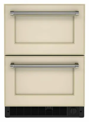 Kitchenaid KUDF204KPA 24" Panel-Ready Undercounter Double-Drawer Refrigerator/Freezer - Panel Ready Pa