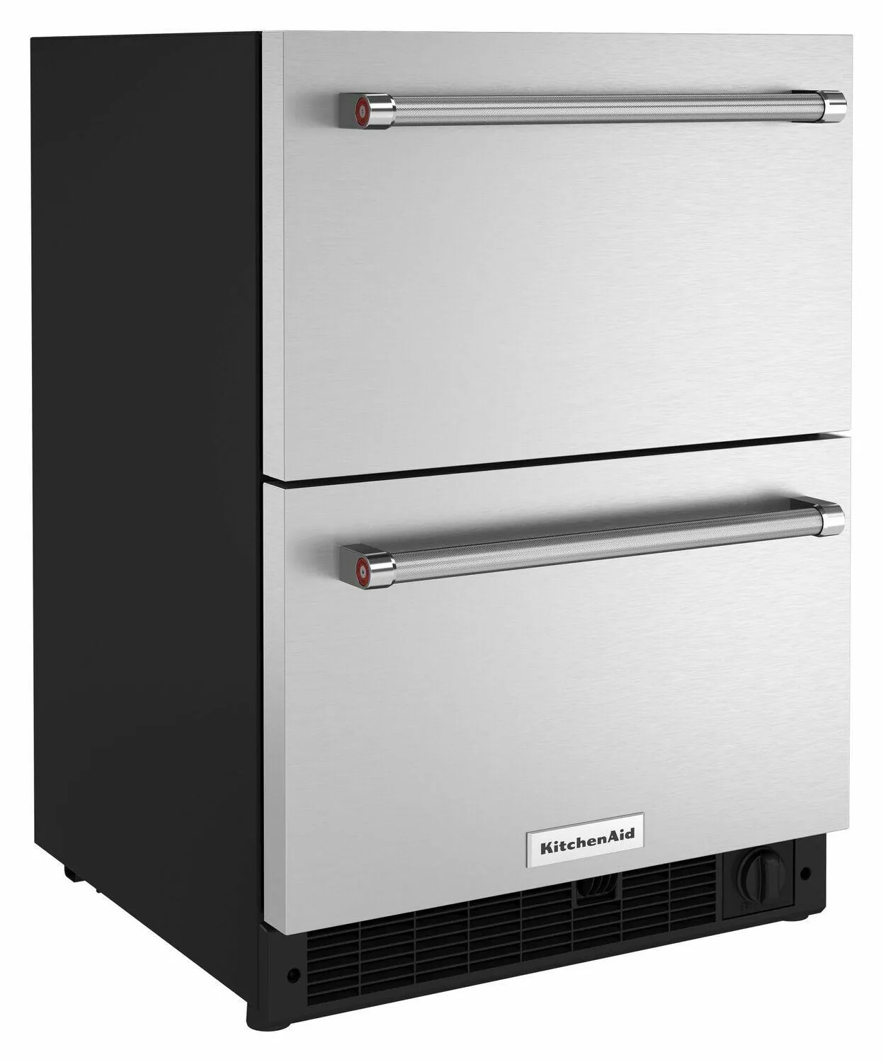 Kitchenaid KUDF204KSB 24" Stainless Steel Undercounter Double-Drawer Refrigerator/Freezer