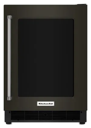 Kitchenaid KURR304EBS 24" Undercounter Refrigerator With Glass Door And Metal Trim Shelves - Black Stainless Steel With Printshield&#8482; Finish