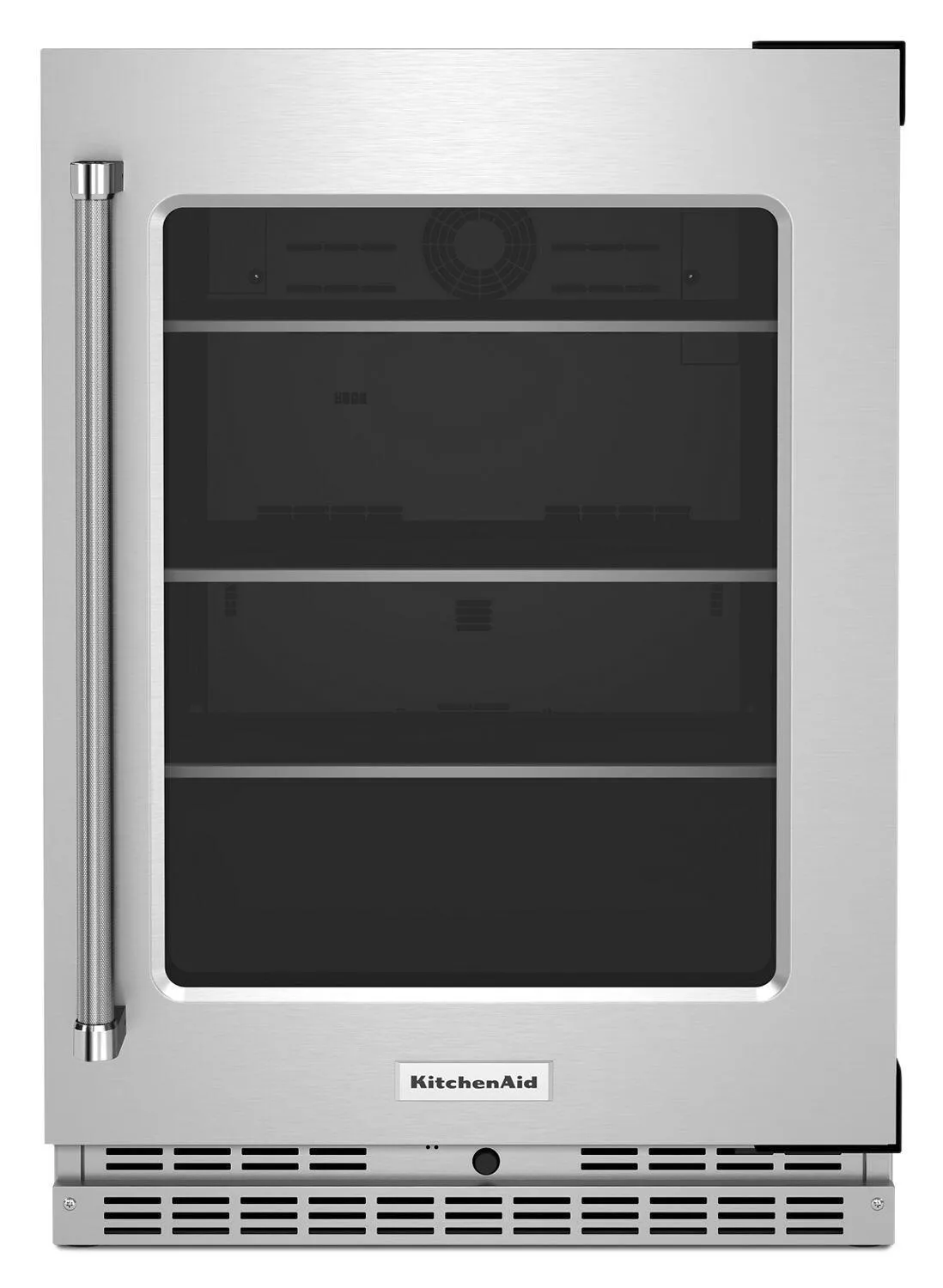 Kitchenaid KURR314KSS 24" Undercounter Refrigerator With Glass Door And Shelves With Metallic Accents Stainless Steel