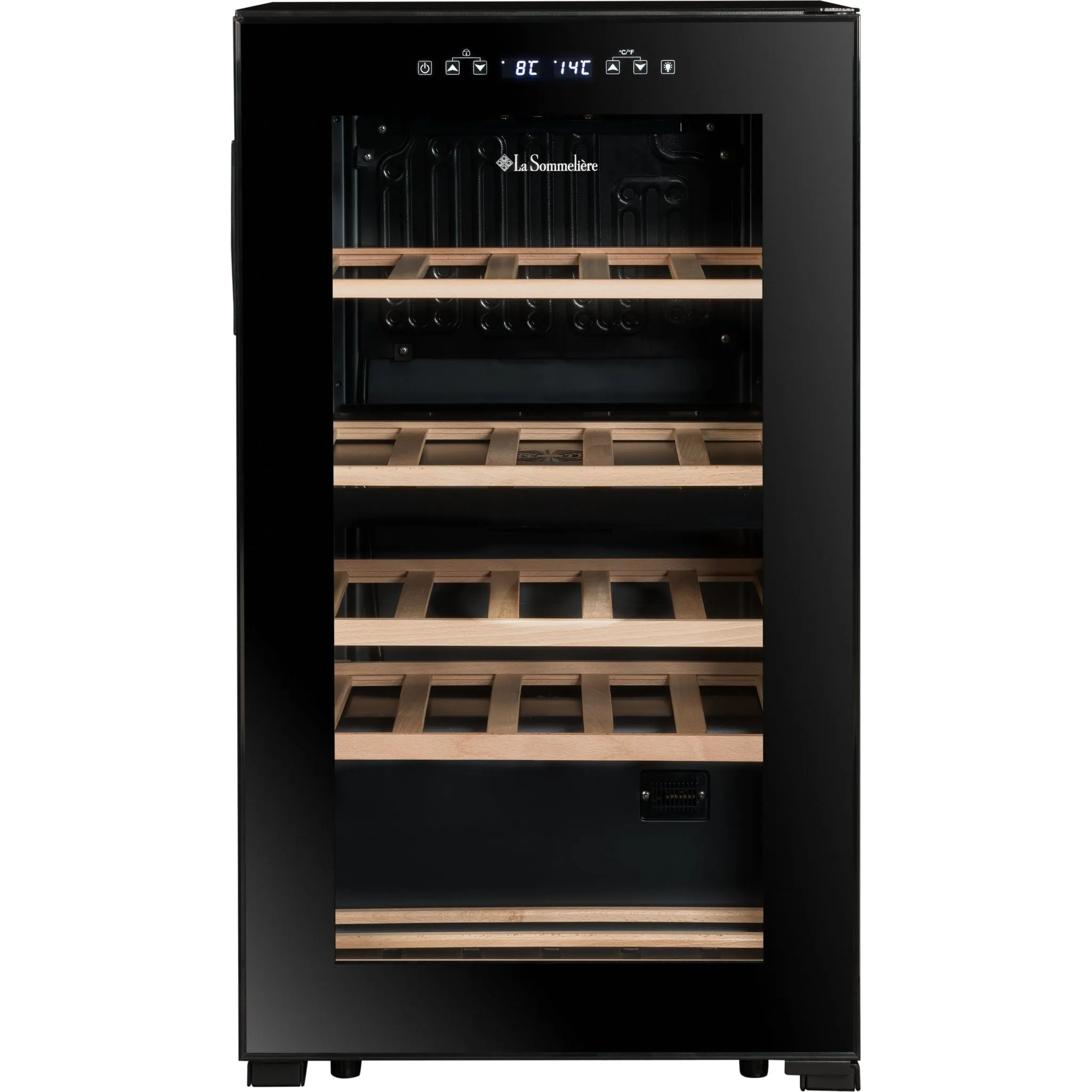 La Sommeliere - Dual Zone - 32 Bottle - Freestanding Wine Fridge - SLS32DZBLACK