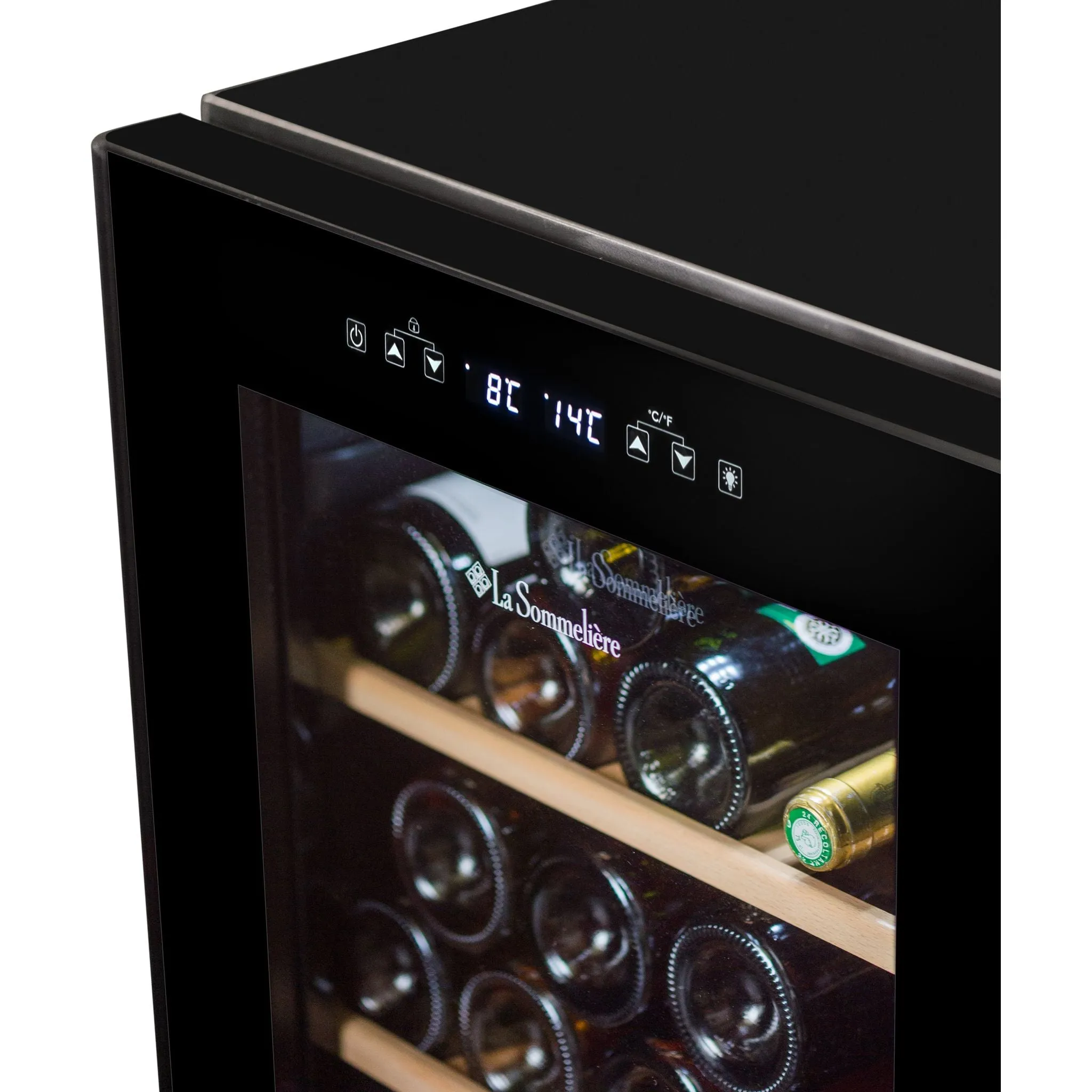 La Sommeliere - Dual Zone - 32 Bottle - Freestanding Wine Fridge - SLS32DZBLACK