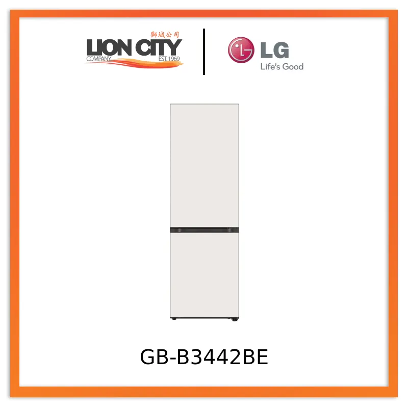 LG GB-B3442BE 344L 2-Door Fridge (3 Ticks)