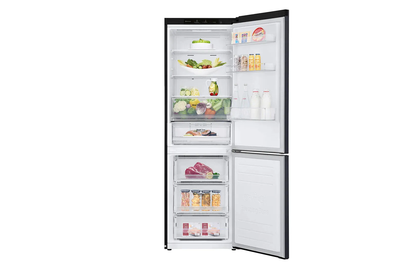LG GB-B3442MC 341L Bottom Freezer with Smart Inverter Compressor in Matt Black