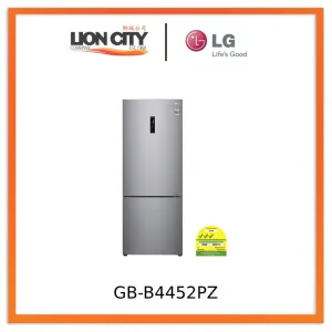 LG GB-B4452PZ 451 L Bottom Freezer with Inverter Compressor in Platinum silver