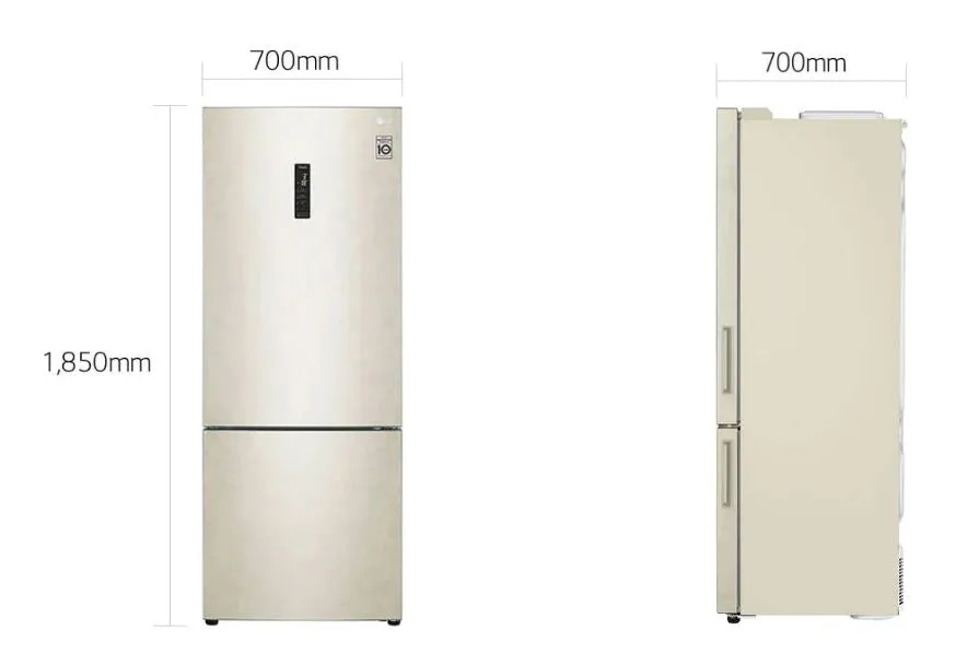 LG GB-B4452SE 451 L Bottom Freezer with Inverter Compressor in Cream Marble