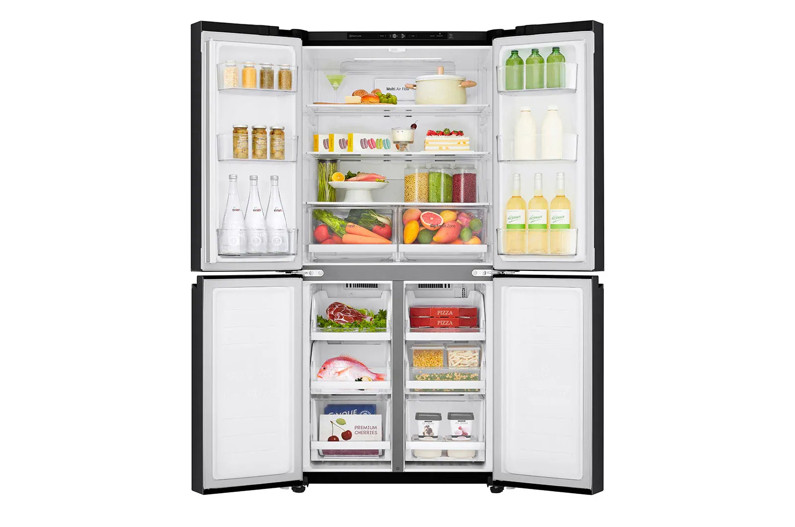 LG GF-B4532MC 464L Multi Door Refrigerator with Smart Inverter Linear Compressor in Matt Black