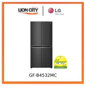 LG GF-B4532MC 464L Multi Door Refrigerator with Smart Inverter Linear Compressor in Matt Black