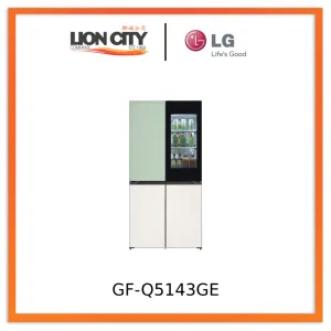 LG GF-Q5143GE 527L Smart Inverter Compressor Refrigerator in Mint Beige Glass