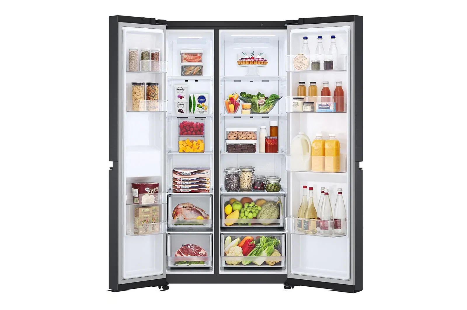 LG GS-B6472MC 647L side-by-side-fridge with Linear Compressor in Matt Black