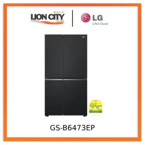 LG GS-B6473EP Side-by-Side Refrigerator, Smart Inverter Compressor, 647L, Essence Matte Black