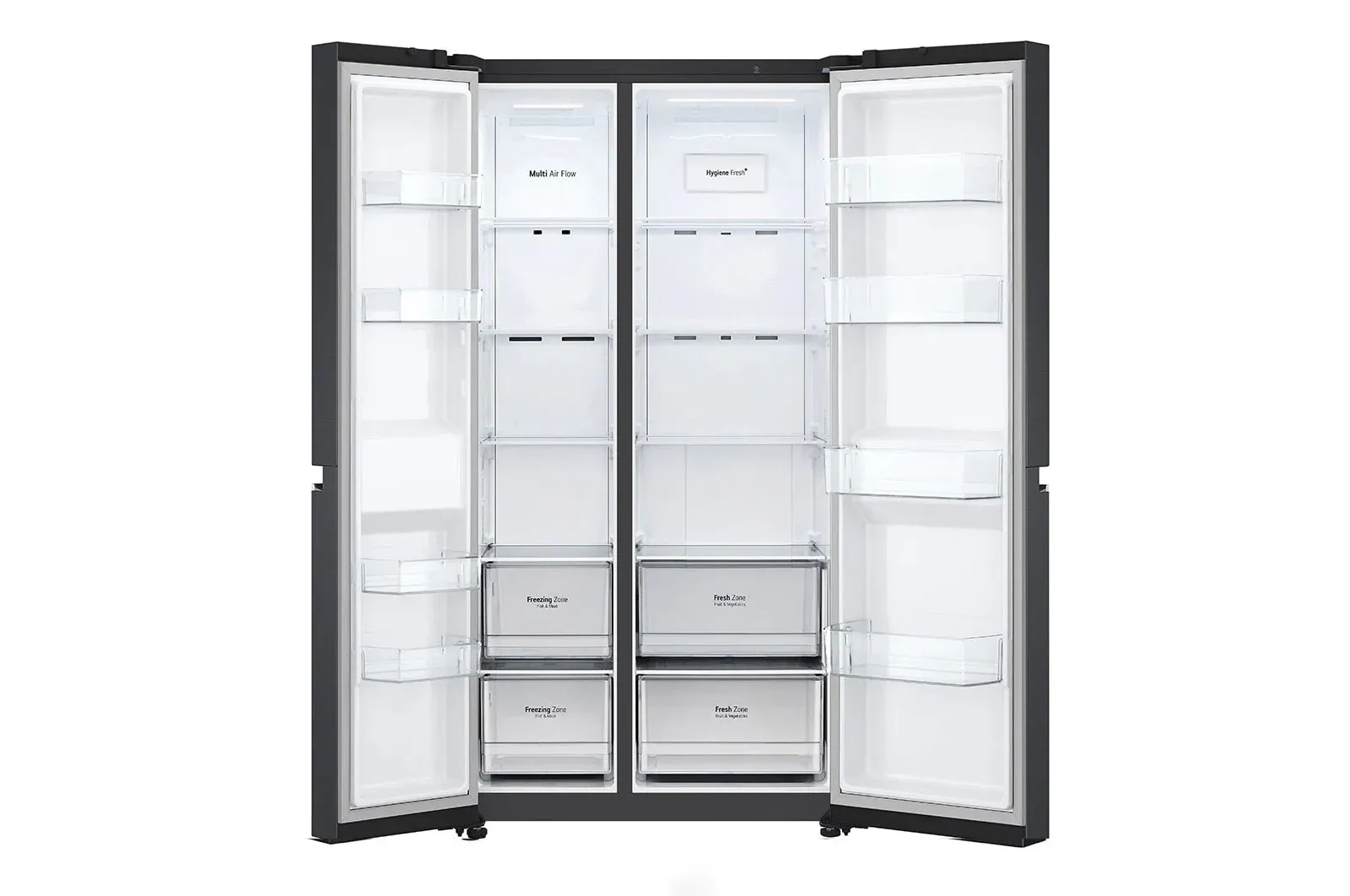 LG GS-B6473MC 647L side-by-side-fridge with Smart Inverter Compressor in Matt Black