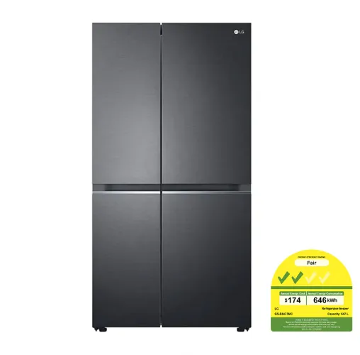 LG GS-B6473MC 647L side-by-side-fridge with Smart Inverter Compressor in Matt Black