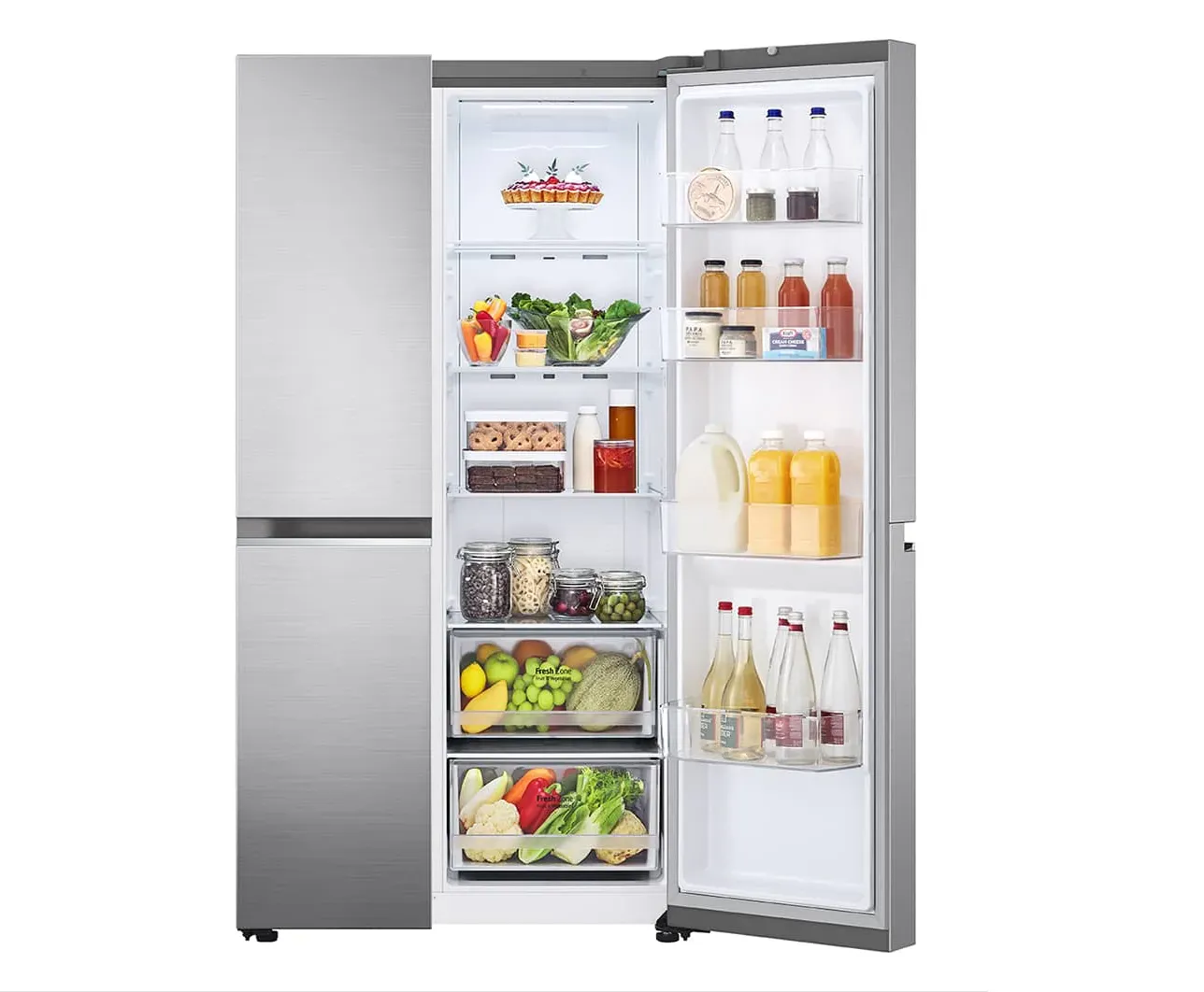 LG GS-B6473PZ 647L side-by-side-fridge with Smart Inverter Compressor in Platinum Silver