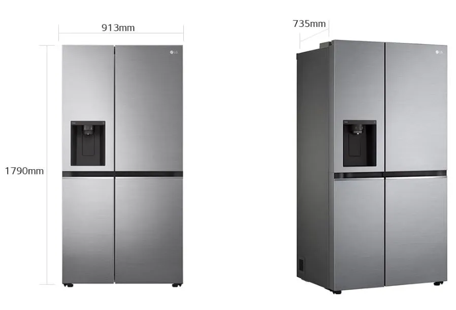 LG GS-L6172PZ 617L side-by-side-fridge with Smart Inverter Compressor