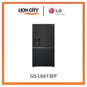 LG GS-L6473EP 617L side-by-side-fridge with Smart Inverter Compressor in Matt Black