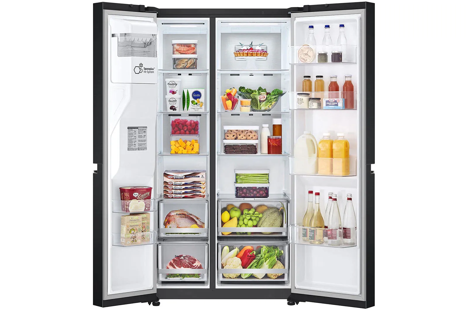 LG GS-L6473EP 617L side-by-side-fridge with Smart Inverter Compressor in Matt Black