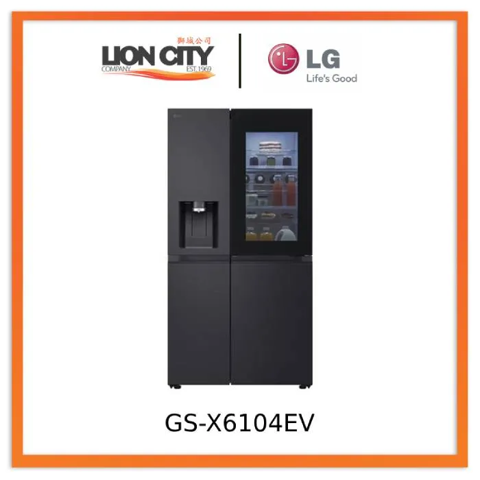 LG GS-X6104EV/GS-X6104BE 628L Instaview Side-by-Side Door-in-Door Fridge