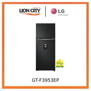 LG GT-F3953EP 383L Top Freezer in Matte Black