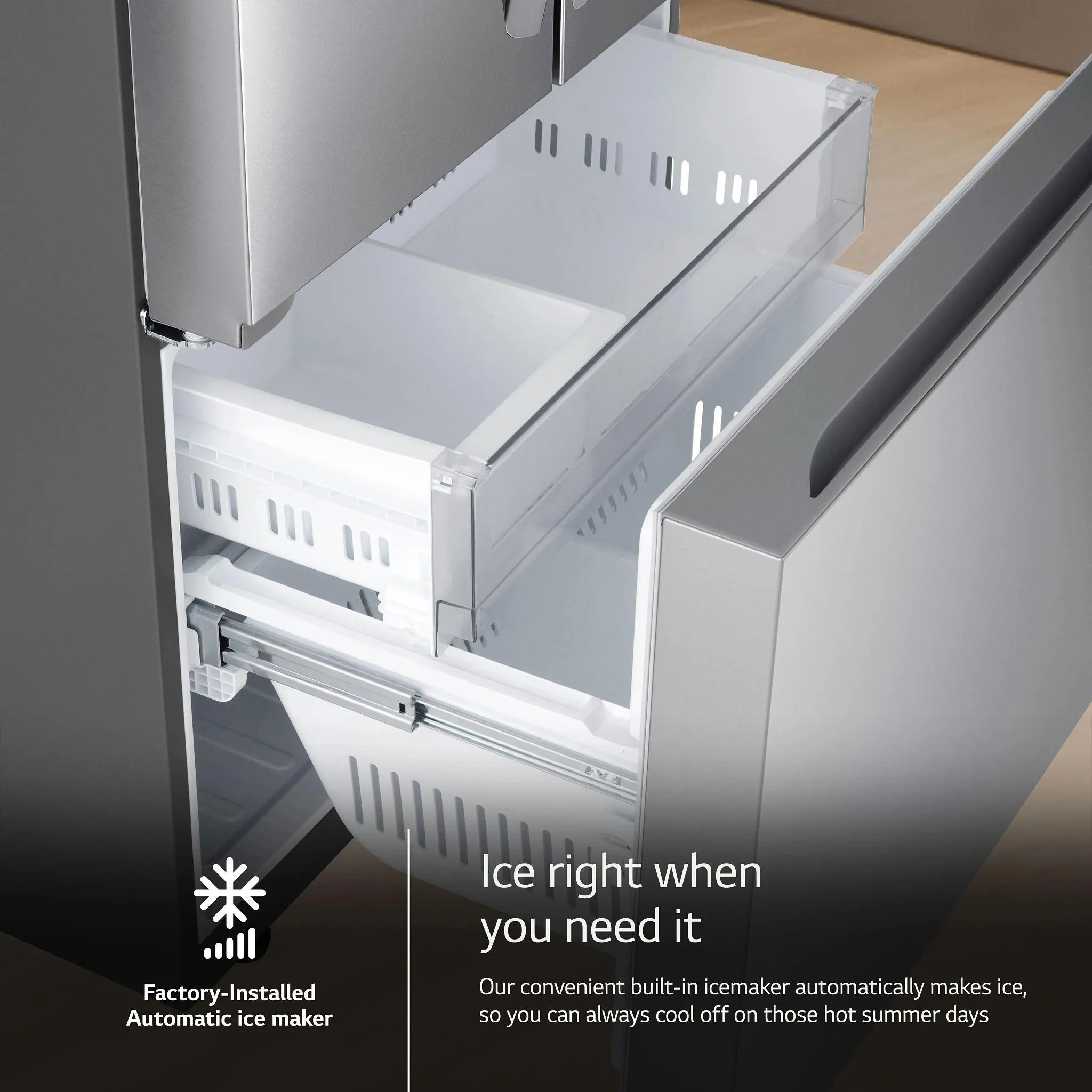 Lg LF21G6200S 21 Cu. Ft., 3-Door French Door, Counter-Depth Max&#8482; Refrigerator