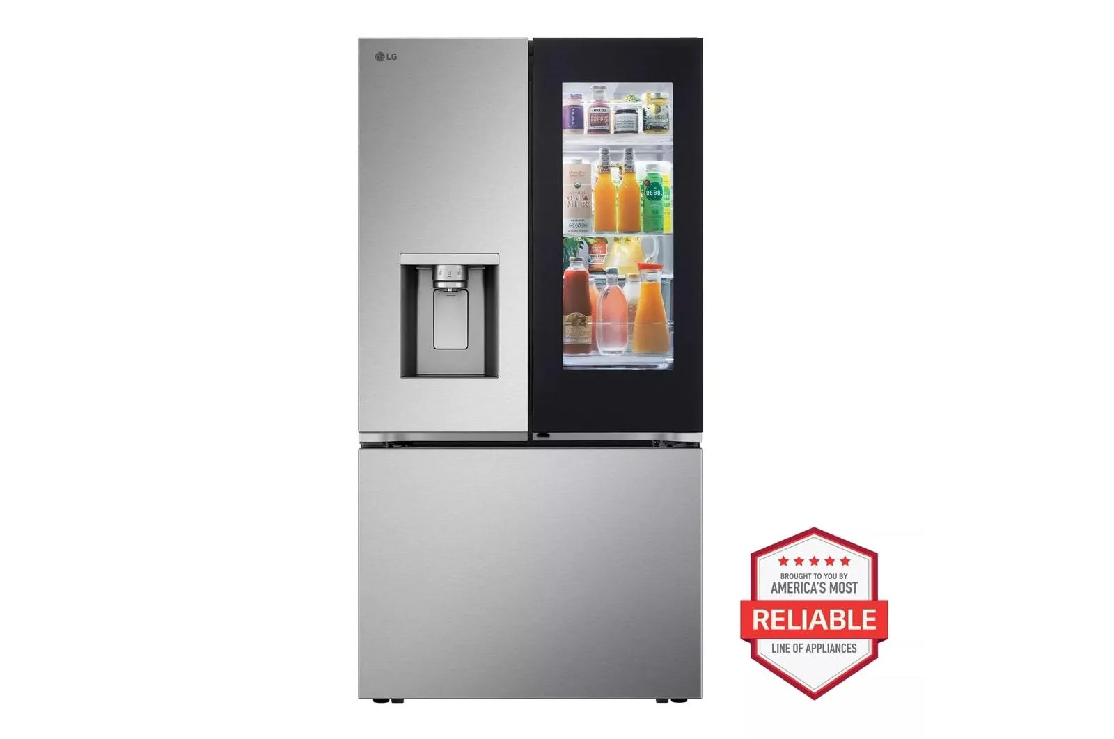 Lg LF26C6360S 26 Cu. Ft. Smart Counter-Depth Max&#8482; French Door Refrigerator With Instaview Door-In-Door