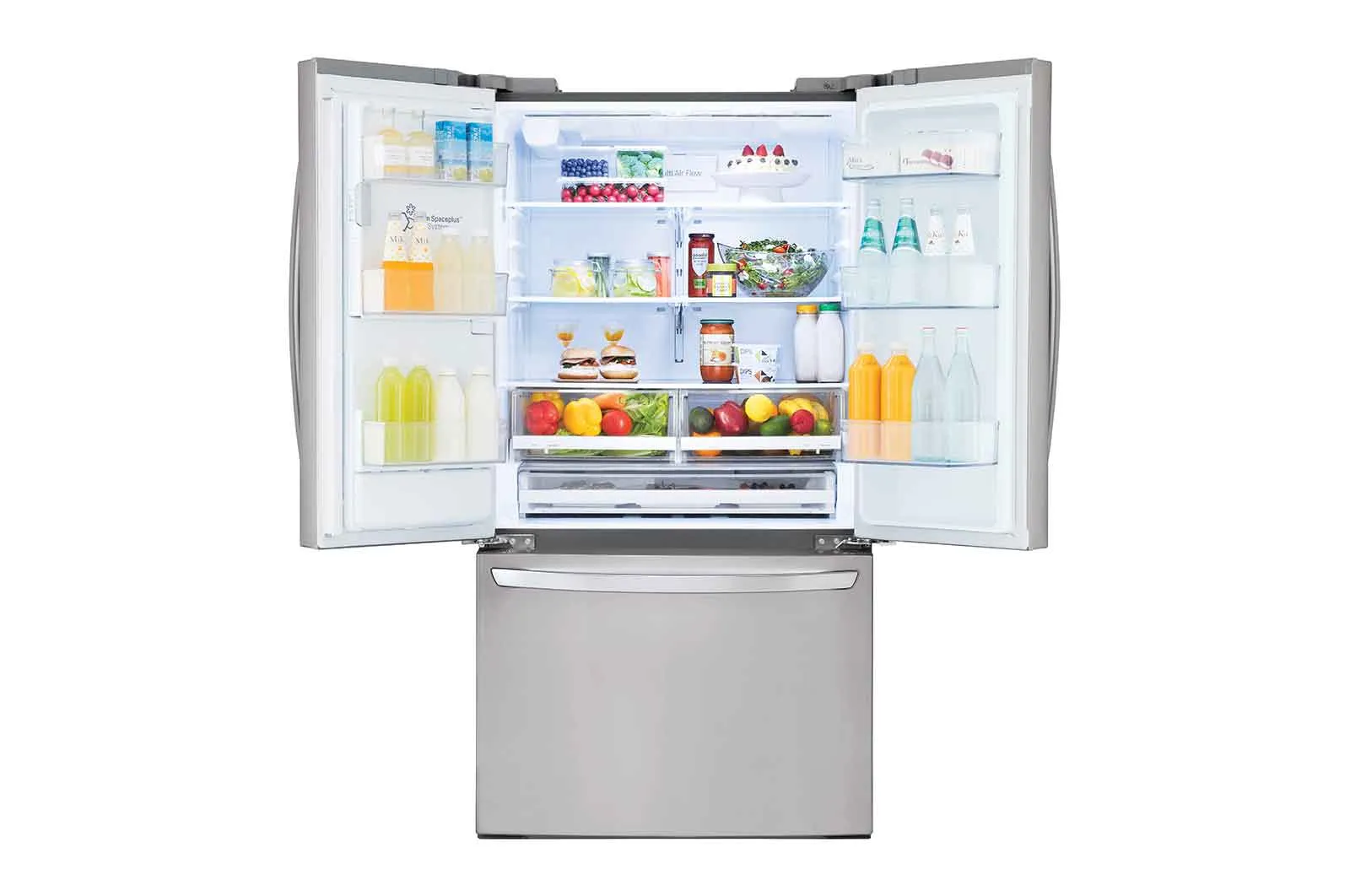 Lg LRFS28XBS 28 Cu.Ft 3 Door French Door, Standard Depth, Ice And Water With Single Ice
