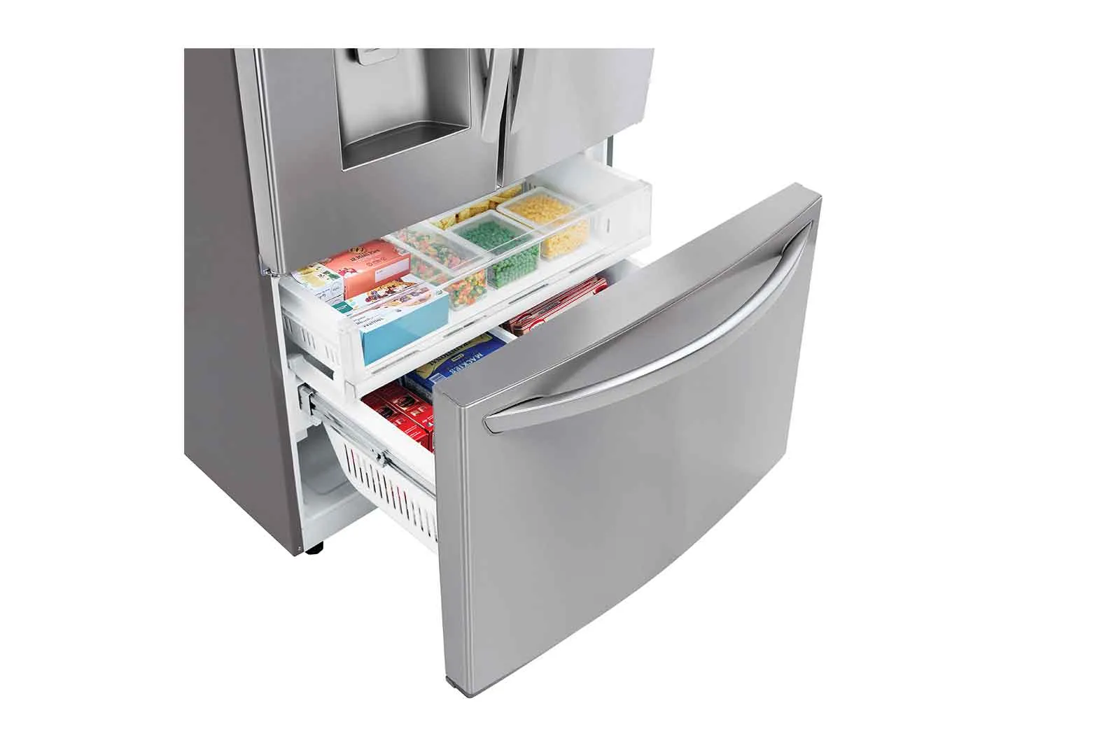 Lg LRFS28XBS 28 Cu.Ft 3 Door French Door, Standard Depth, Ice And Water With Single Ice
