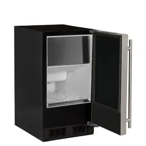 Marvel MA15CLS1LS 15" Ada Height Clear Ice Machine With Arctic Illuminice Lighting - Gravity Drain - Solid Stainless Steel Door, Left Hinge