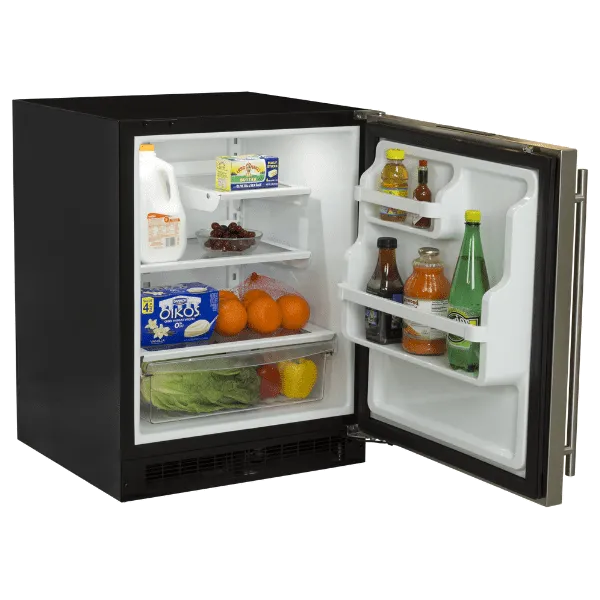 Marvel MARE224SS41A 24-In Low Profile Built-In Refrigerator With Maxstore Bin And Door Storage With Door Style - Stainless Steel, Door Swing - Right
