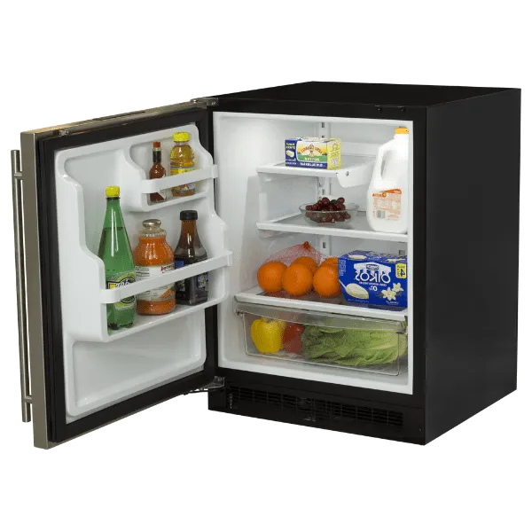 Marvel MARE224SS51A 24-In Low Profile Built-In Refrigerator With Maxstore Bin And Door Storage With Door Style - Stainless Steel, Door Swing - Left