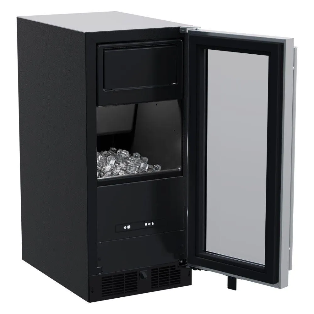 Marvel MLCP215SG01B 15-In Built-In Clear Ice Machine With Factory-Installed Pump With BrightshieldU2122 - No, Door Style - Stainless Steel Frame Glass