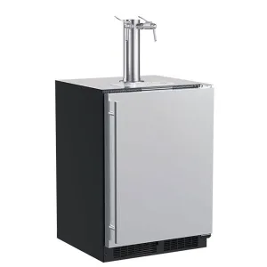 Marvel MLKR224SSD1A 24-In Built-In Dispenser With Twin Wine & Beverage Tap With Door Style - Stainless Steel, Dispenser Type - Twin Wine