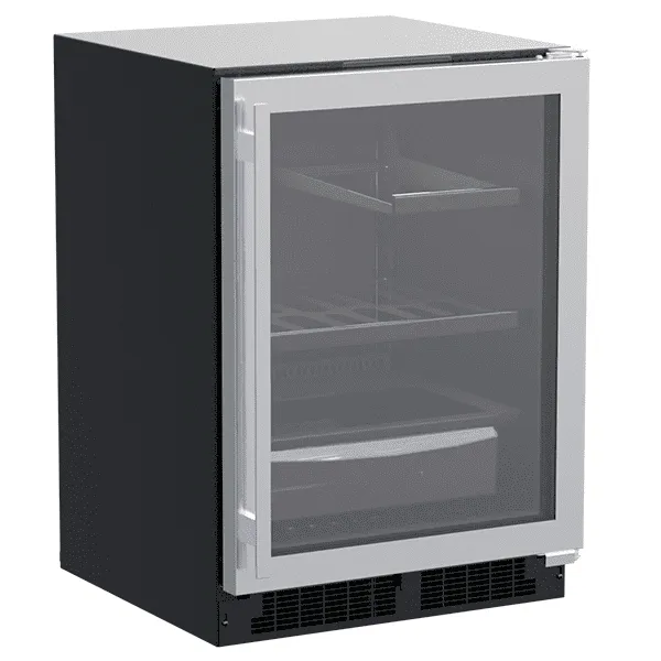 Marvel MLRE224SG01A 24-In Built-In Refrigerator With 3-In-1 Convertible Shelf And Maxstore Bin With Door Style - Stainless Steel Frame Glass