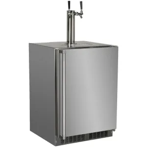 Marvel MOKR124SSB1A 24-In Outdoor Built-In Dispenser With Twin Beer & Beverage Tap With Door Style - Stainless Steel, Dispenser Type - Twin Beer