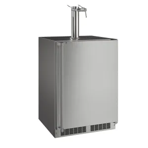 Marvel MOKR124SSD1A 24-In Outdoor Built-In Dispenser With Twin Wine & Beverage Tap With Door Style - Stainless Steel, Dispenser Type - Twin Wine