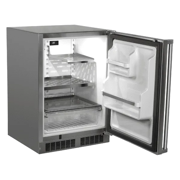 Marvel MORE224SS41A 24-In Outdoor Built-In Refrigerator With Door Storage And Maxstore Bin With Door Style - Stainless Steel, Door Swing - Right
