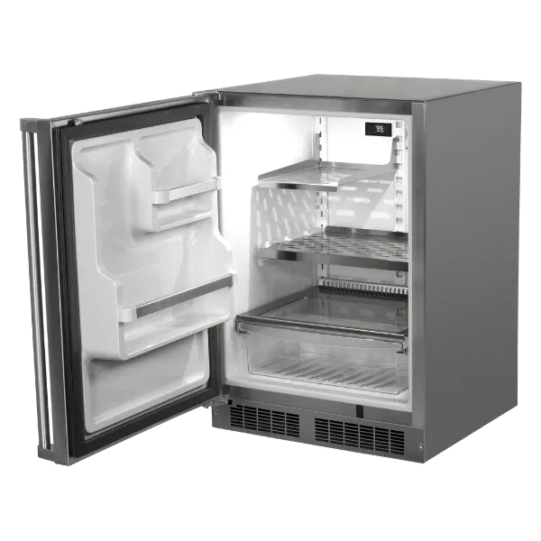 Marvel MORE224SS51A 24-In Outdoor Built-In Refrigerator With Door Storage And Maxstore Bin With Door Style - Stainless Steel, Door Swing - Left