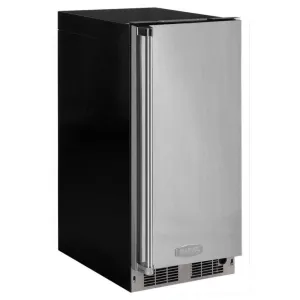 Marvel MP15CPG2RS 15" Clear Ice Machine With Tri-Color Illuminice Lighting - Stainless Steel Framed Glass Door, Right Hinge, Professional Handle