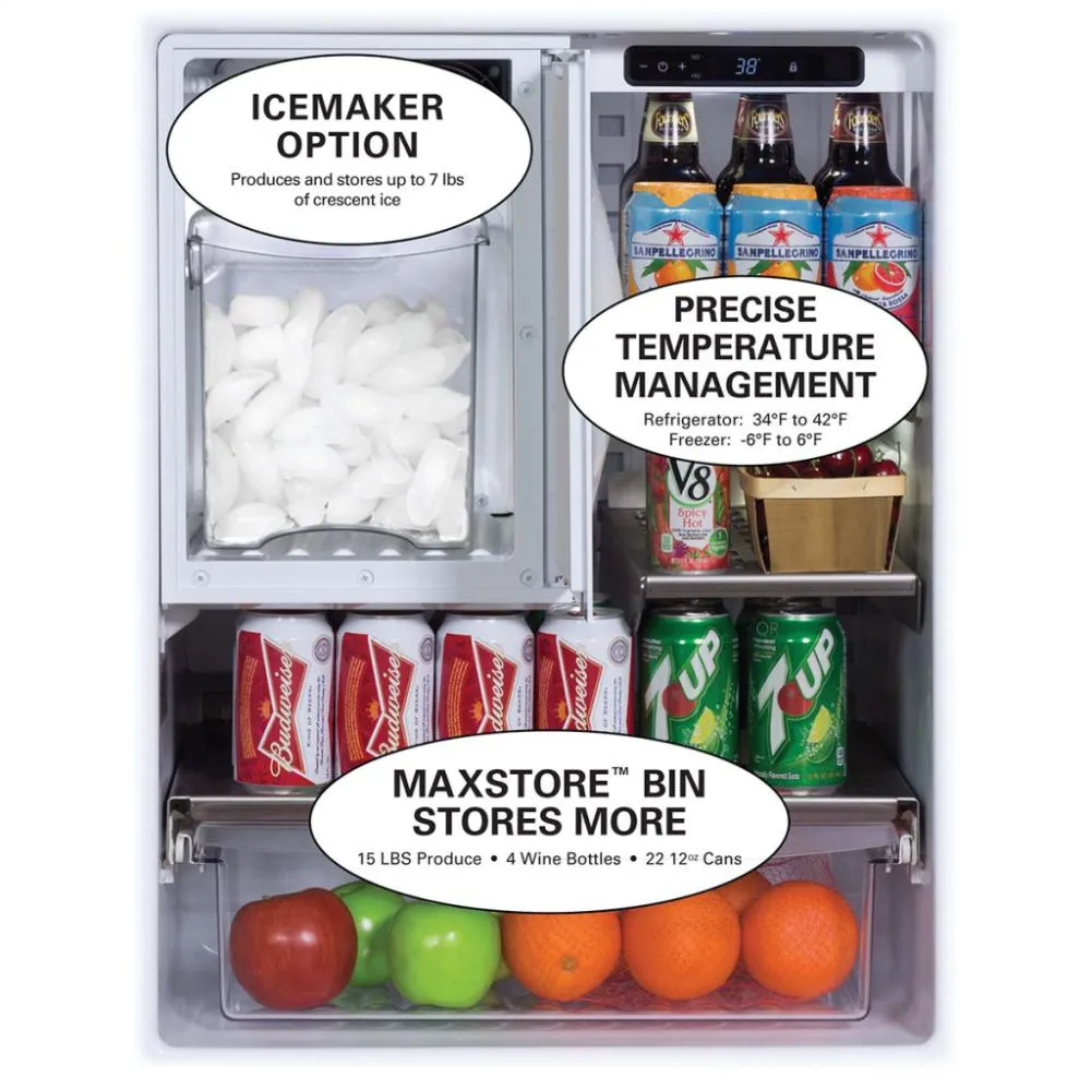 Marvel S42418151 24" Outdoor Refrigerator Freezer Marvel Premium Refrigeration - Model Number - Outdoor Ice Maker Kit