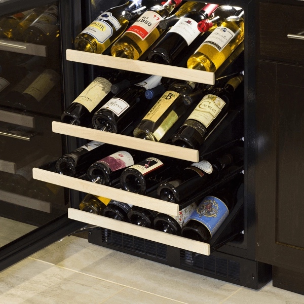 Marvel MLWC224SG01A 24-In Built-In High-Efficiency Single Zone Gallery Display Wine Refrigerator With Door Style - Stainless Steel Frame Glass