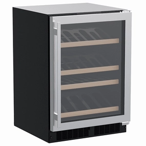 Marvel MLWC224SG01A 24-In Built-In High-Efficiency Single Zone Gallery Display Wine Refrigerator With Door Style - Stainless Steel Frame Glass