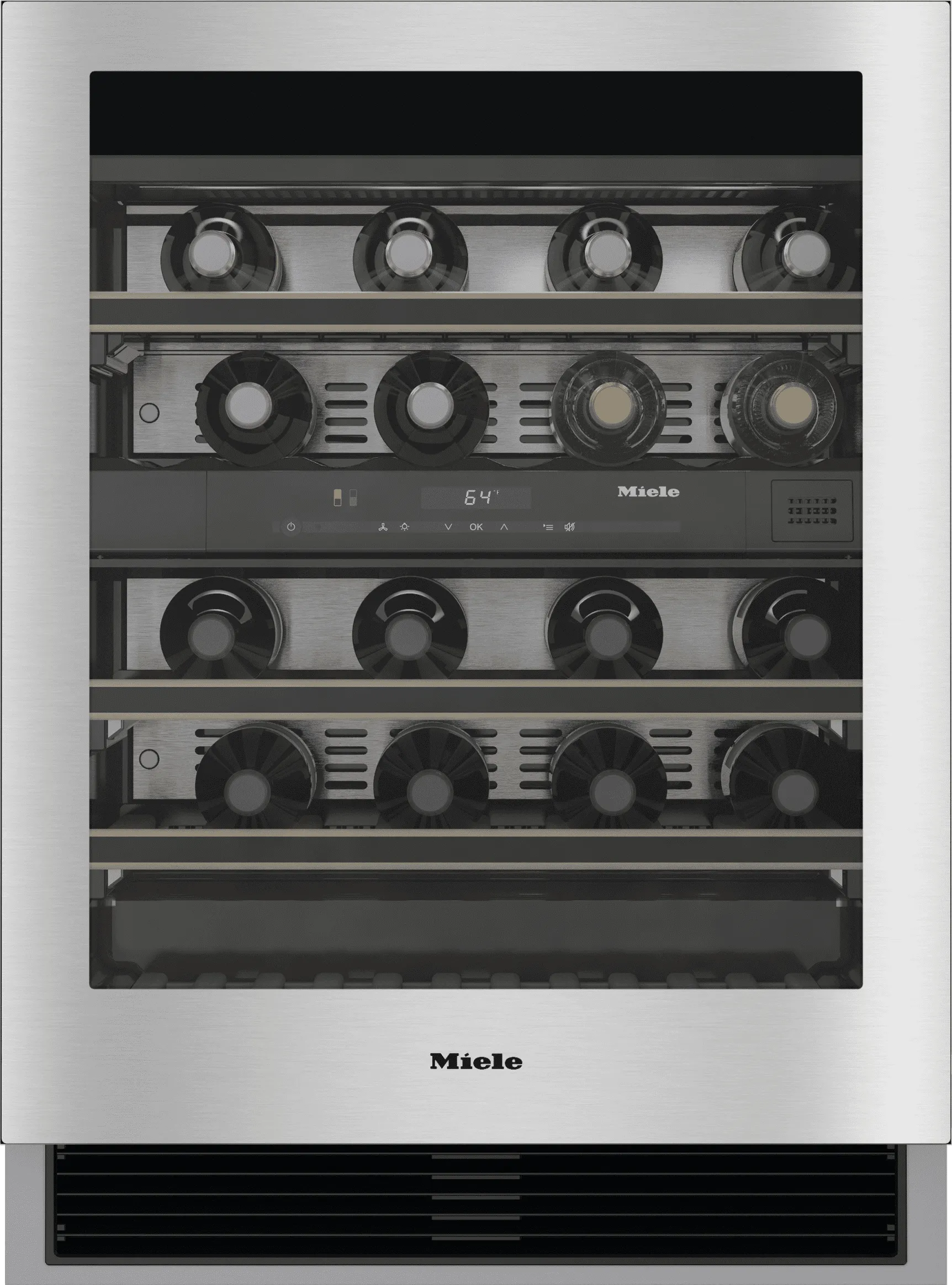 Miele KWT6322UG STAINLESS STEEL  Kwt 6322 Ug - Built-Under Wine Storage Unit With Flexiframe And Push2Open For Greater Versatility And Top-Quality Design.