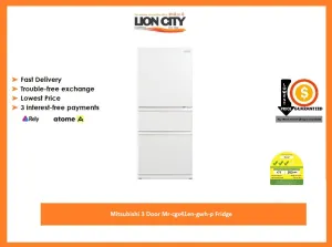 Mitsubishi 3 Door Mr-cgx41en-gwh-p Fridge