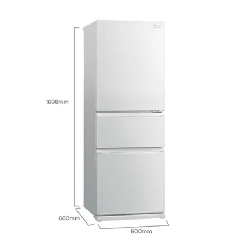 Mitsubishi Electric MR-CGX41EX-GBR-P/GWH-P 328L 3-Door Fridge